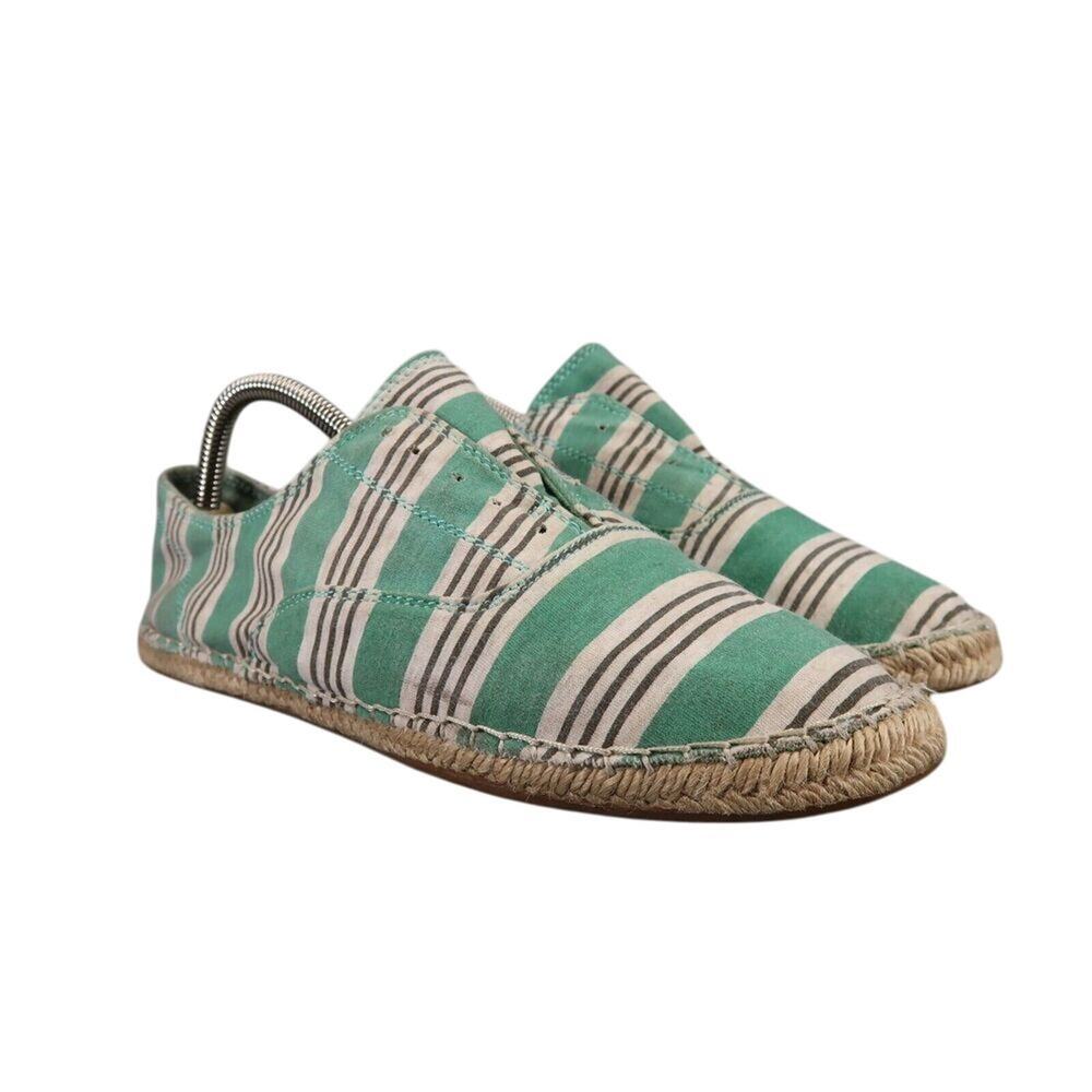 Splendid Shoes Womens 8.5 Sneaker Slip On Flats Loafer Espadrille Striped Fabric